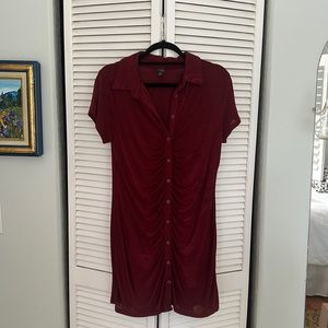 Wild fable burgundy polo dress button down